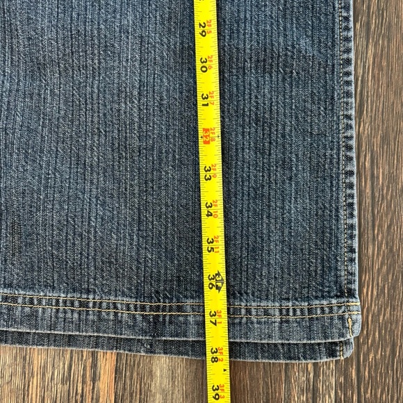 Unionbay Maxi Jean Skirt Juniors Sz 13 Side Slits Blue Dark Wash Denim Y2K Vtg - Picture 4 of 14